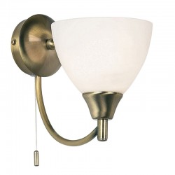 102-001 Antique Brass Wall Lamp with Opal Glass 102-001 Antique Brass Wall Lamp with Opal Glass