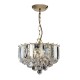 1147-001 Brass 3 Light Pendant with Acrylic Detailing