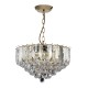 1148-001 Brass 3 Light Pendant with Acrylic Detailing