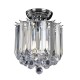 1151-001 Chrome 2 Light Ceiling Lamp with Acrylic Detailing