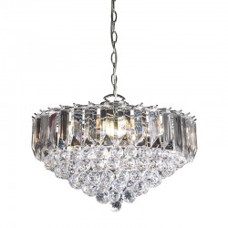 1154-001 Chrome 6 Light Pendant with Acrylic Detailing