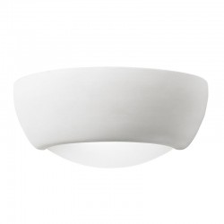 1178-001 Unglazed White Ceramic Wall Lamp