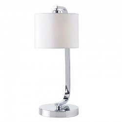 1389-001 Chrome Touch Table Lamp with White Shade