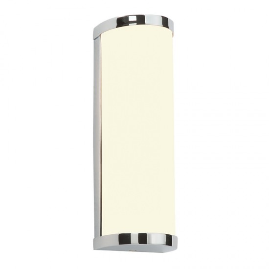 21844-001 Bathroom Chrome Wall Lamp with White Glass