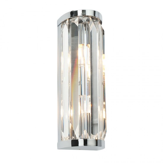 21854-001 Bathroom Chrome Wall Lamp with Crystal
