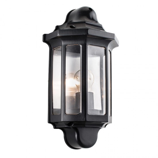 22241-001 Outdoor Black Half Wall Lamp
