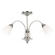 36-001 Satin Chrome 3 Light Centre Fitting with Opal Glass