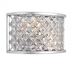 909-001 Polished Chrome Wall Lamp with Glass Beads 909-001 Polished Chrome Wall Lamp with Glass Beads