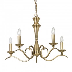 929-001 Antique Brass 5 Light Centre Fitting