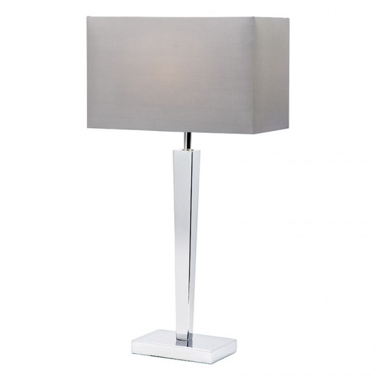 991-001 Grey Shade with Polished Chrome Table Lamp