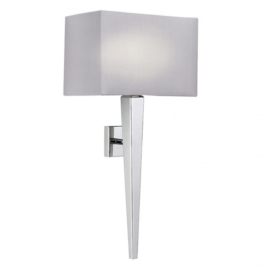 992-001 Grey Shade with Polished Chrome Wall Lamp