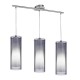 2153-002 Chrome 3 Light over Island Fitting with Smoked & White Glass