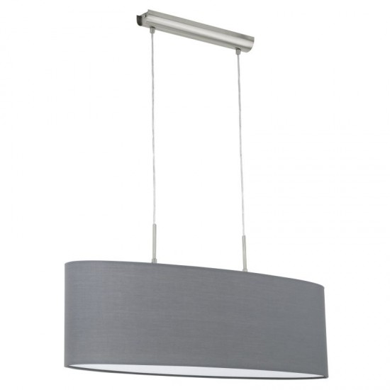 30943-002 Nickel over Island Fitting with Grey & White Shade