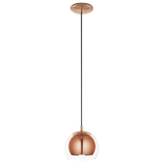 31322-002 Copper Pendant with Clear Glass