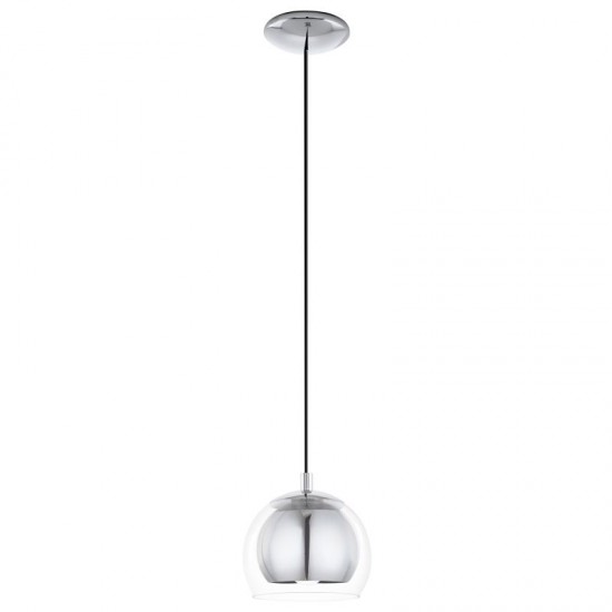 31324-002 Chrome Pendant with Clear Glass