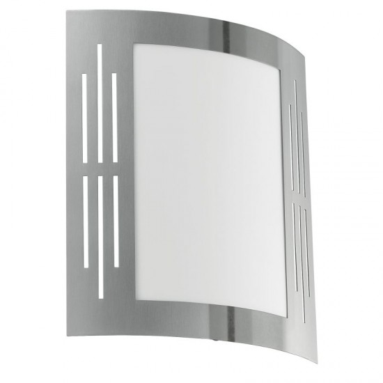 3281-002 Stainless Steel Wall Lamp with White Diffuser