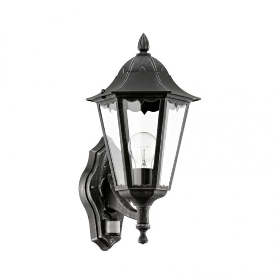 3502-002 Outdoor Black PIR Wall Lamp