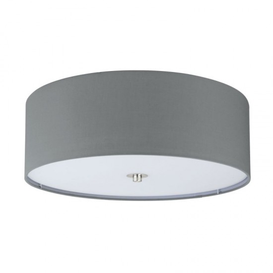 41004-002 Grey Ceiling Lamp with Glass Diffuser