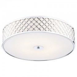 19728-003 Chrome 2 Light Flush with Opaque Glass Diffuser 19728-003 Chrome 2 Light Flush with Opaque Glass Diffuser