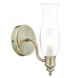 20090-003 Bathroom Antique Brass Wall Lamp with Clear Glass 20090-003 Bathroom Antique Brass Wall Lamp with Clear Glass