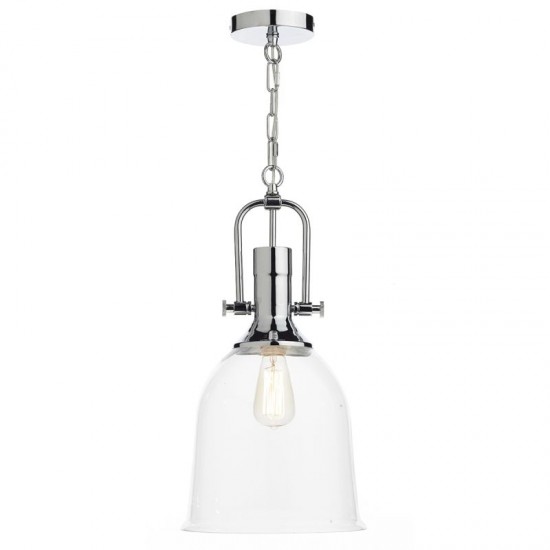 23669-003 Polished Chrome Pendant with Clear Glass