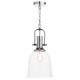 23669-003 Polished Chrome Pendant with Clear Glass