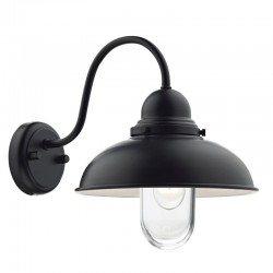 32156-003 Outdoor Matt Black Wall Lamp with Clear Glass  32156-003 Outdoor Matt Black Wall Lamp with Clear Glass