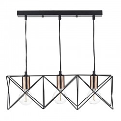 32258-003 Black & Copper 3 Light over Island Fitting 32258-003 Black & Copper 3 Light over Island Fitting