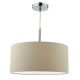 3725-003 Taupe Fabric with Diffuser 3 Light Pendant - ∅ 40
