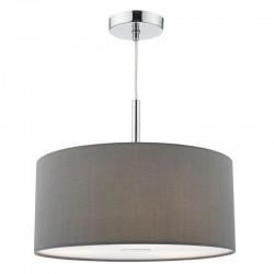 3726-003 Chrome 3 Light Pendant with Grey Shade - ∅ 40 3726-003 Chrome 3 Light Pendant with Grey Shade - ∅ 40