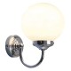 4125-003 Bathroom Chrome Wall Lamp with Opal Glass Globe