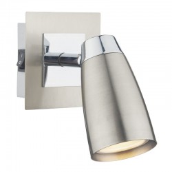 5453-003 Satin & Polished Chrome Single Spotlight 5453-003 Satin & Polished Chrome Single Spotlight