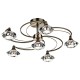5490-003 Antique Brass 6 Light Centre Fitting with Crystal Glasses