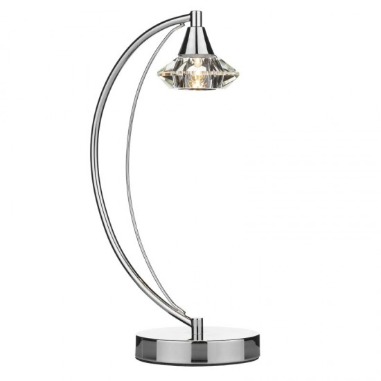 5505-003 Decorative Polish Chrome with Crystal Table Lamp