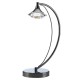 5506-003 Black Chrome Table Lamp with Crystal Glass
