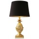 5909-003 Gold Pineapple Table Lamp with Black Shade
