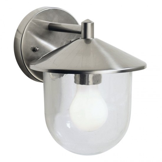 5966-003 Outdoor Stainless Steel Wall Lamp with Clear Glass 5966-003 Outdoor Stainless Steel Wall Lamp with Clear Glass