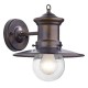 6344-003 Outdoor Bronze Wall Lamp with Glass