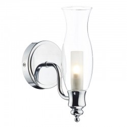 6748-003 Bathroom Chrome Wall Lamp with Clear Glass 6748-003 Bathroom Chrome Wall Lamp with Clear Glass