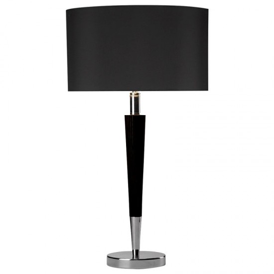 6767-003 Polished Chrome & Black with Shade Table Lamp