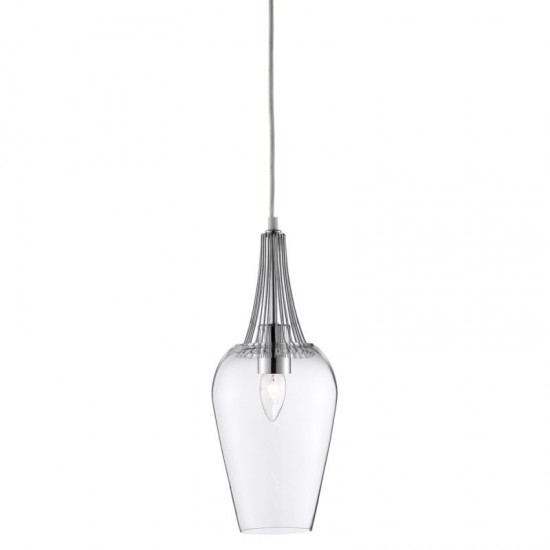 23831-006 Chrome Pendant with Clear Glass