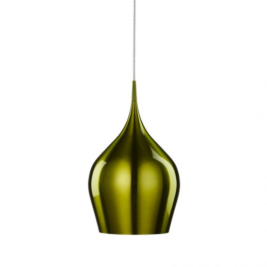 33075-006 Green Metal Bell Pendant