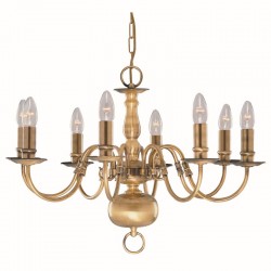 8283-006 Antique Brass 8 Light Centre Fitting