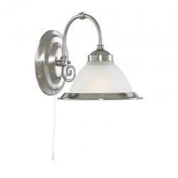 8293-006 Satin Silver Wall Lamp with Ribbed Glass 8293-006 Satin Silver Wall Lamp with Ribbed Glass