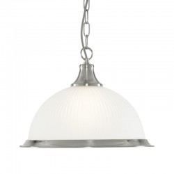 8295-006 Satin Silver Pendant with Ribbed Glass 8295-006 Satin Silver Pendant with Ribbed Glass