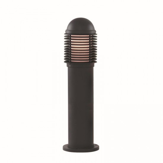 8314-006 Outdoor Black Bollard with White Diffuser