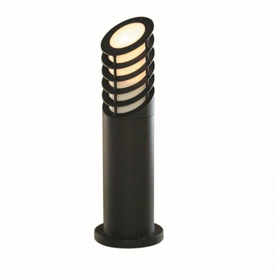 8316-006 Outdoor Black Bollard with White Diffuser
