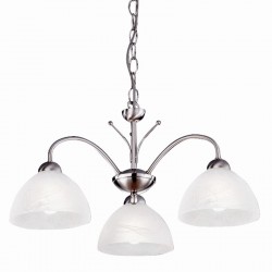 8336-006 Satin Silver 3 Light Centre Fitting with Alabaster Glasses 8336-006 Satin Silver 3 Light Centre Fitting with Alabaster Glasses