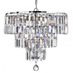 8384-006 Chrome 5 Light Chandelier with Crystal 8384-006 Chrome 5 Light Chandelier with Crystal