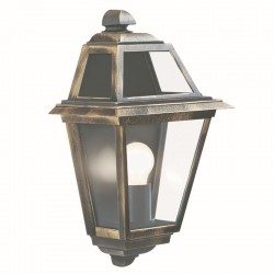 8408-006 Outdoor Gold & Black Half Wall Lamp 8408-006 Outdoor Gold & Black Half Wall Lamp
